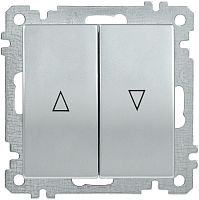 Выключатель 2-клавишный жалюзи ВС10-1-5-Б BOLERO серебряный | код EVB25-K23-10 | IEK
